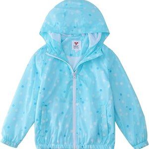 M2C Girls Boys Hooded Lightweight Printed Windbreaker Jacket